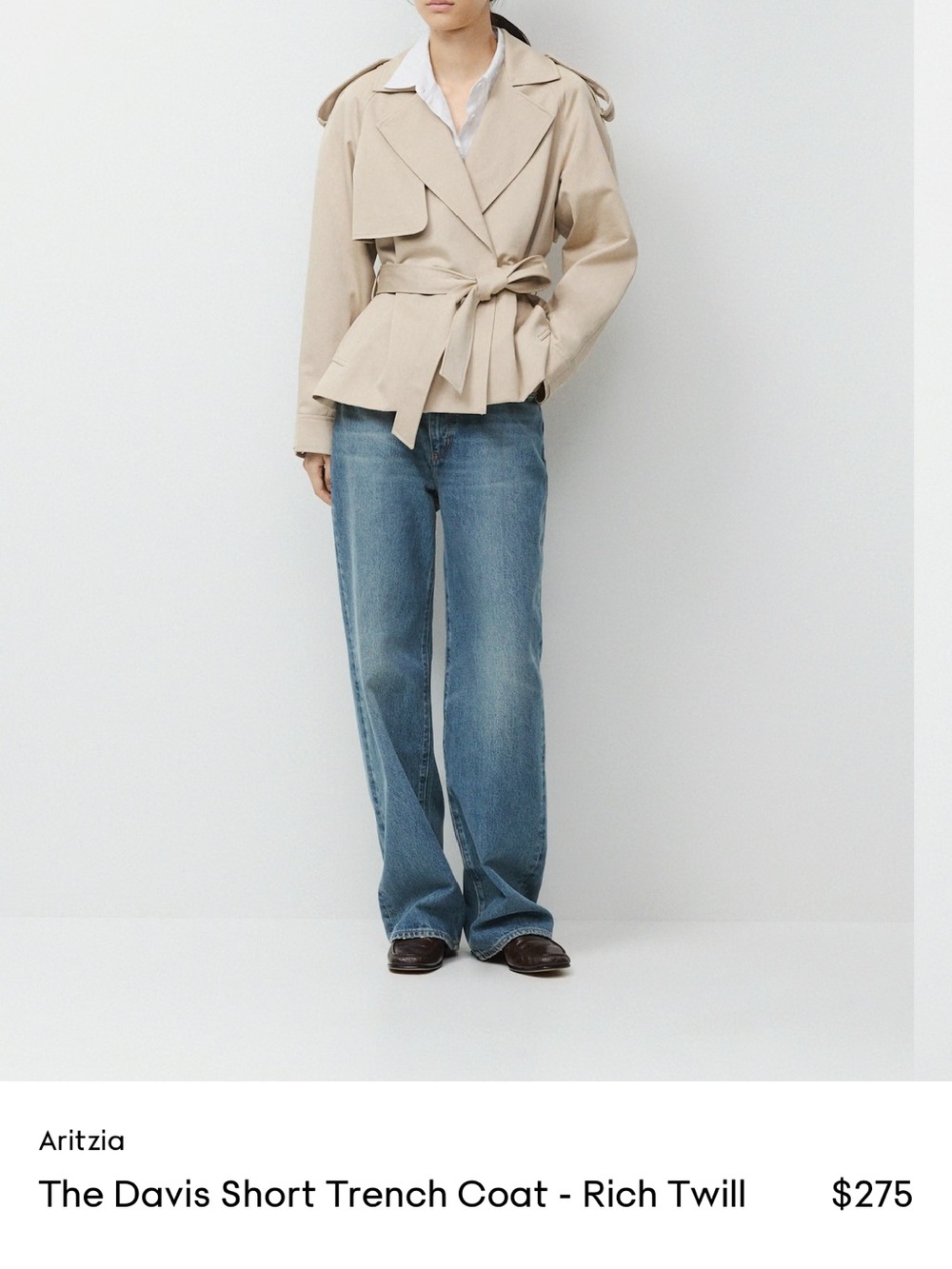 Aritzia Light Blue Straight-Leg Jeans